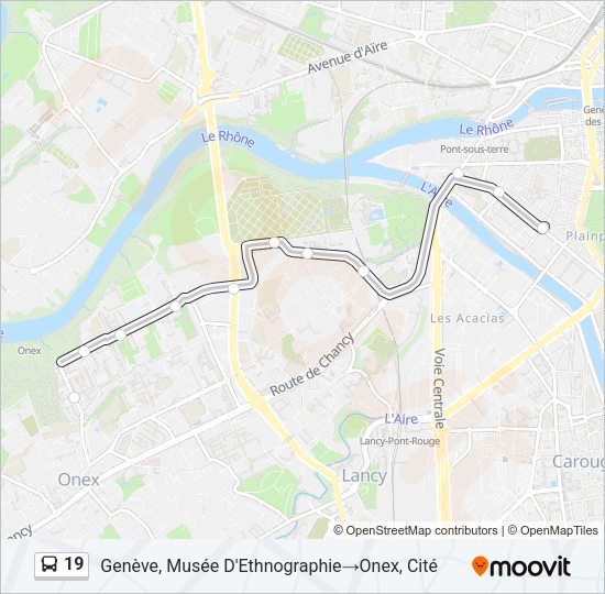 19 Bus Line Map