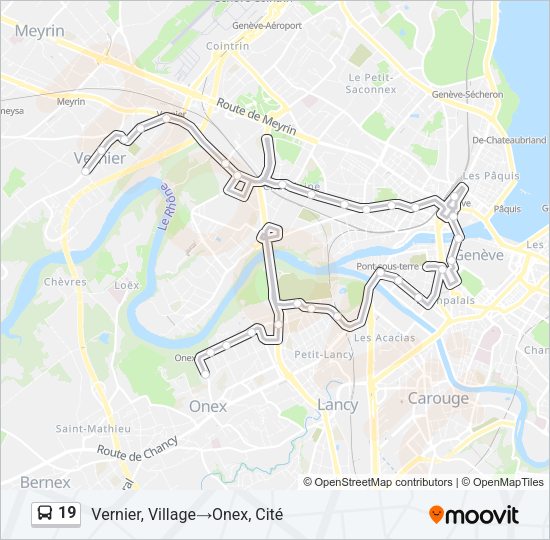 19 Bus Line Map