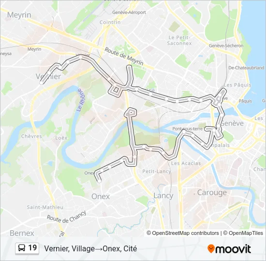 19 Bus Line Map