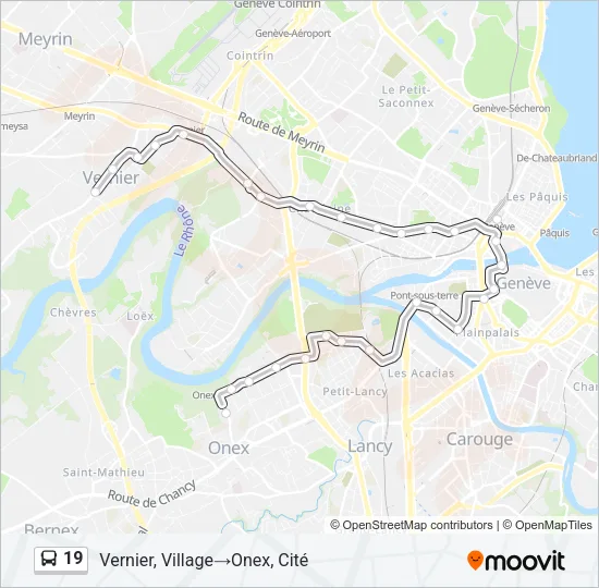19 Bus Line Map