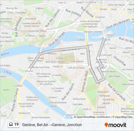19 Bus Line Map