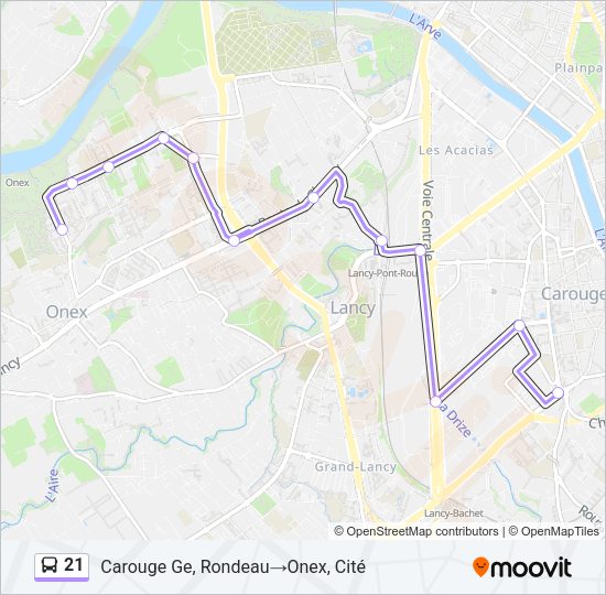 21 Bus Line Map