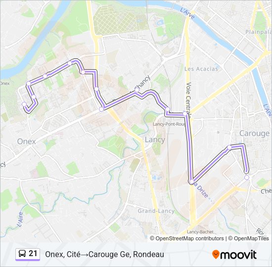 21 Bus Line Map