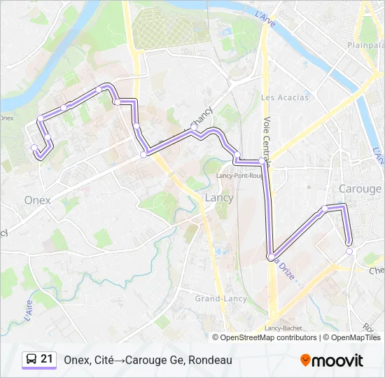 21 Bus Line Map