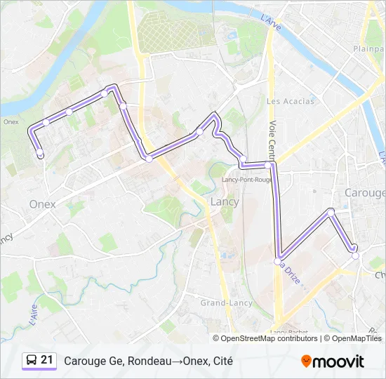 21 Bus Line Map