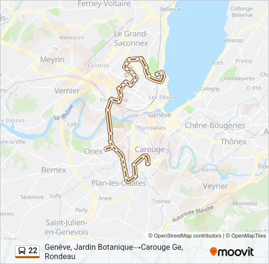 22 Bus Line Map
