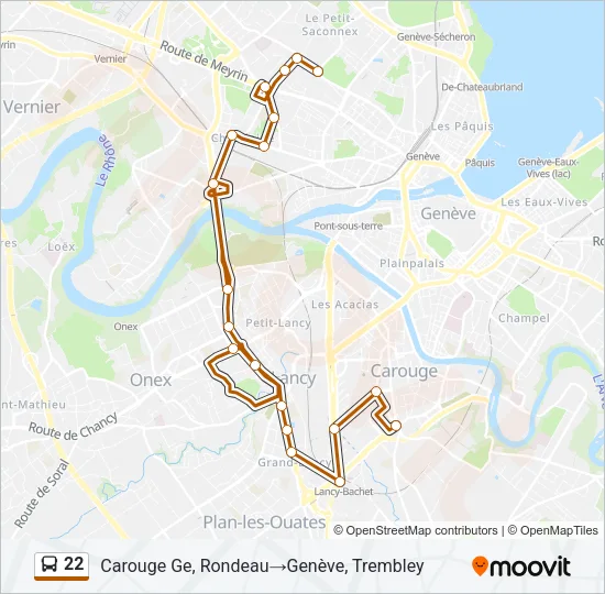 22 Bus Line Map