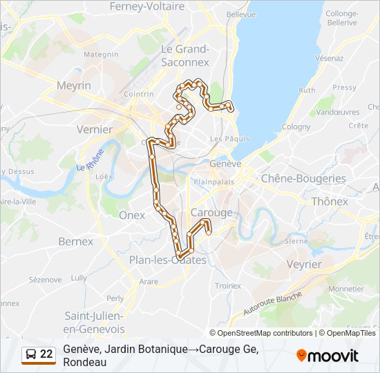 22 Bus Line Map