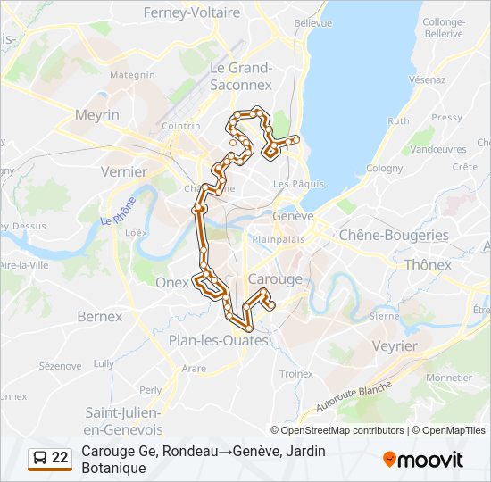 22 Bus Line Map