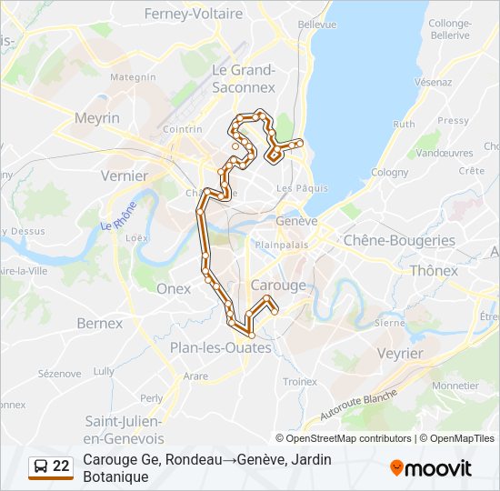 22 Bus Line Map