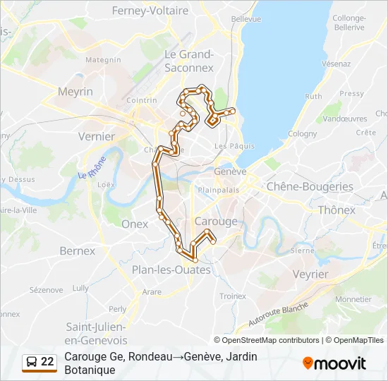 22 Bus Line Map