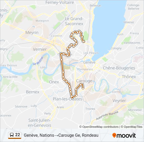 22 Bus Line Map