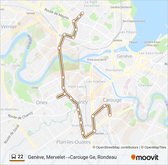 22 Bus Line Map