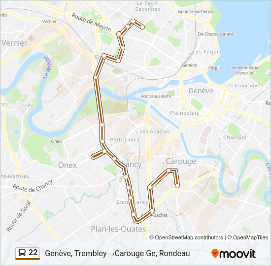22 Bus Line Map