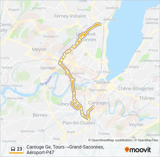 23 Bus Line Map