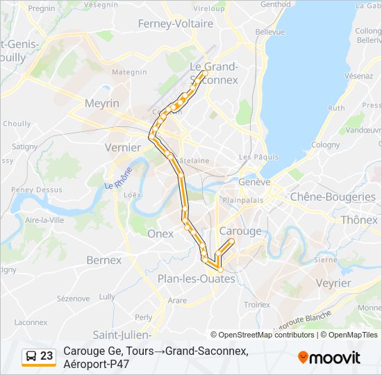 23 Bus Line Map