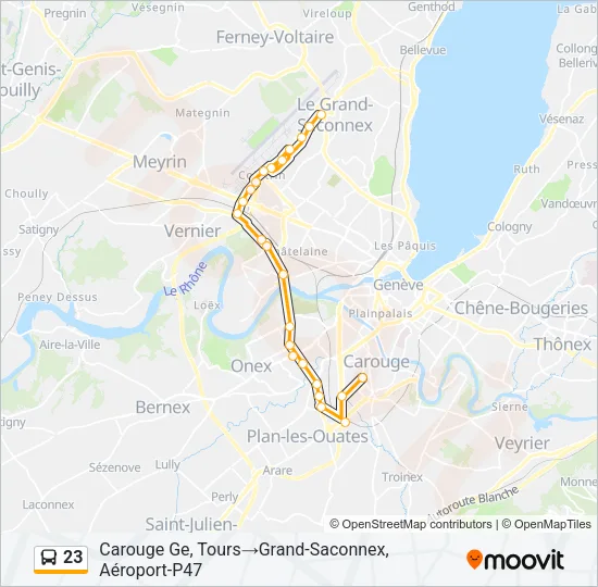 23 Bus Line Map
