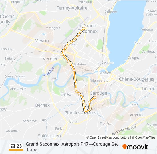 23 Bus Line Map