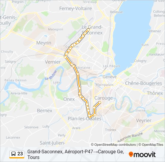 23 Bus Line Map