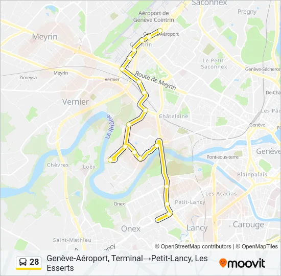28 Bus Line Map