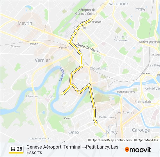 28 Bus Line Map