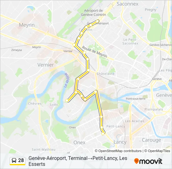 28 Bus Line Map