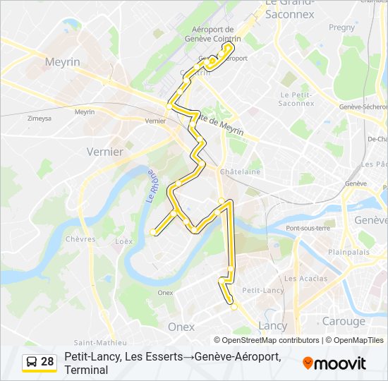 28 Bus Line Map