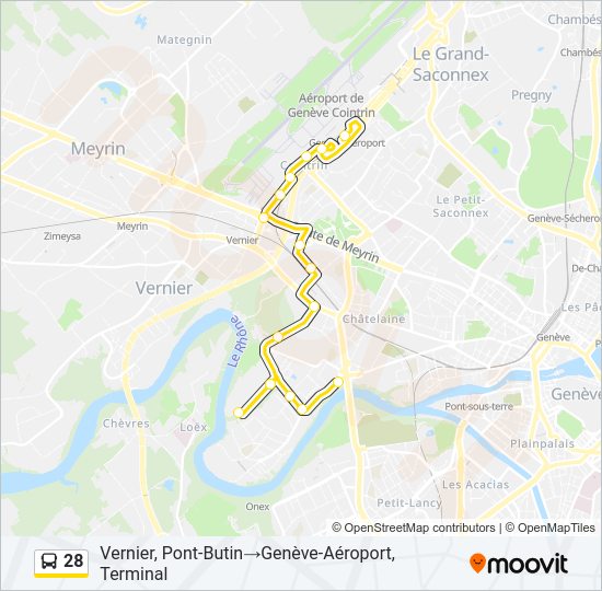 28 Bus Line Map