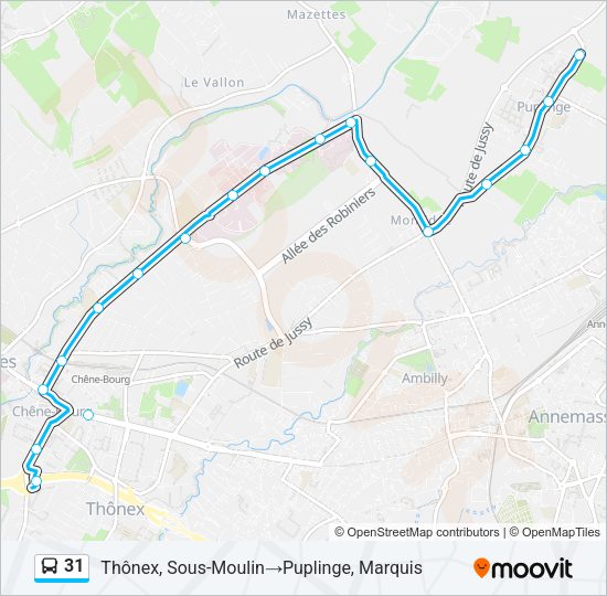 31 Bus Line Map