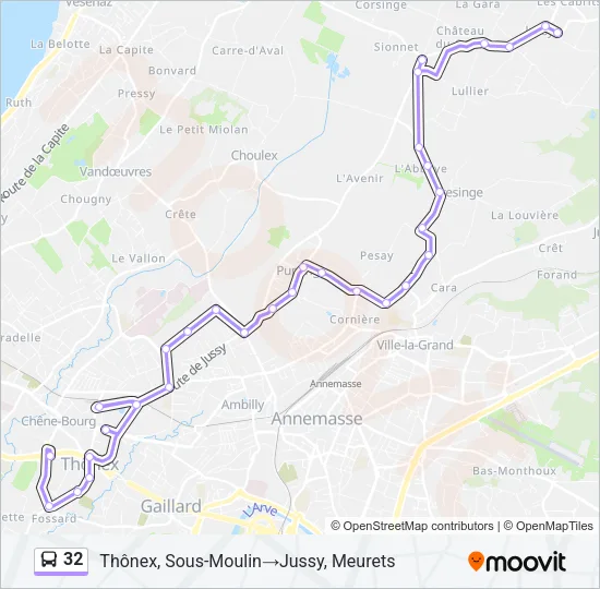 32 Bus Line Map