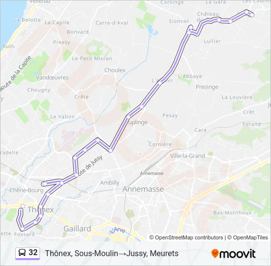 32 Bus Line Map