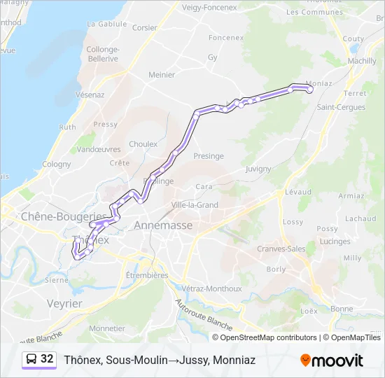32 Bus Line Map