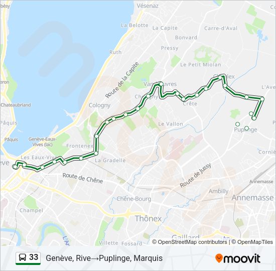 33 Bus Line Map