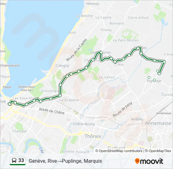33 Bus Line Map
