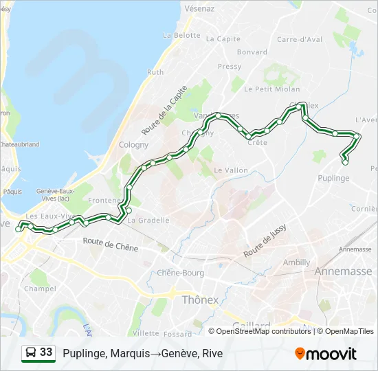 33 Bus Line Map