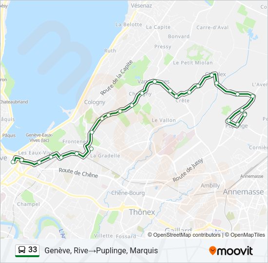 33 Bus Line Map