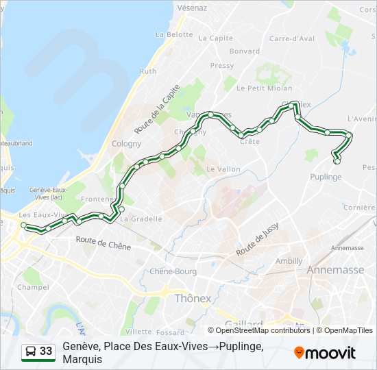 33 Bus Line Map