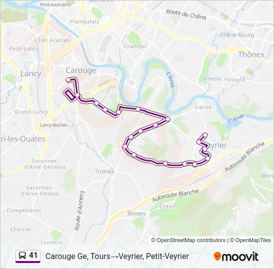 41 Bus Line Map
