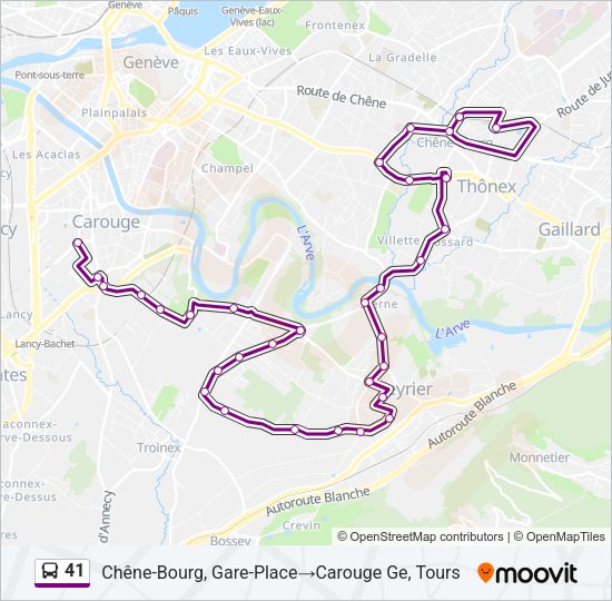 41 Bus Line Map