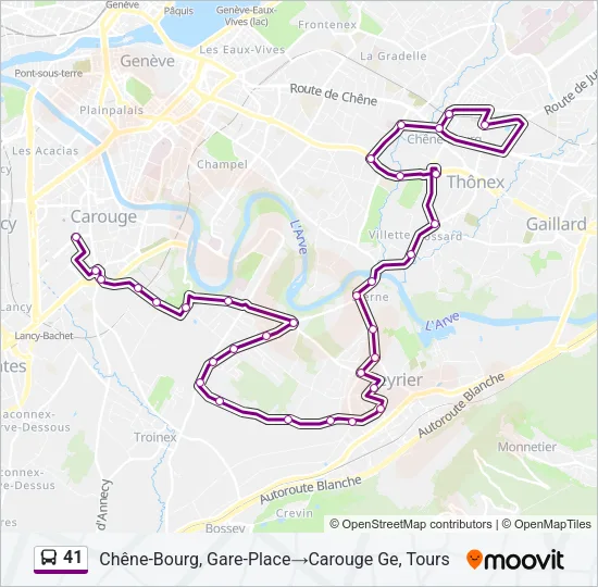 41 Bus Line Map