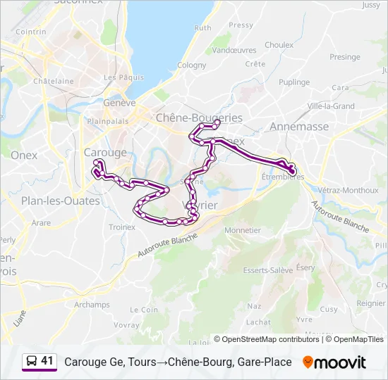 41 Bus Line Map