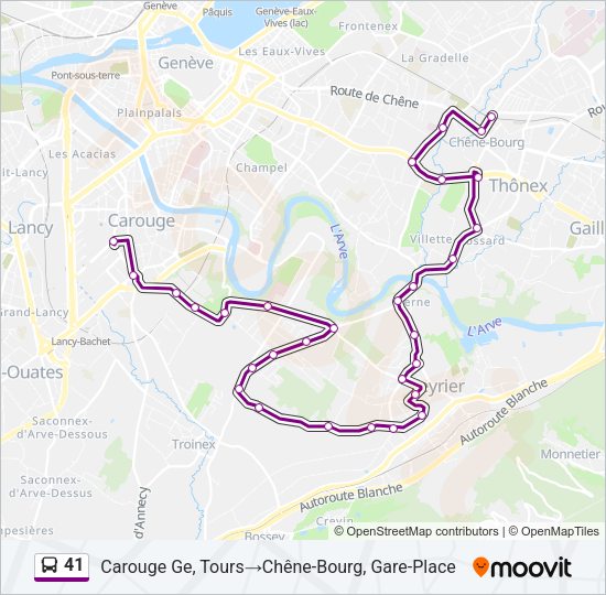 41 Bus Line Map