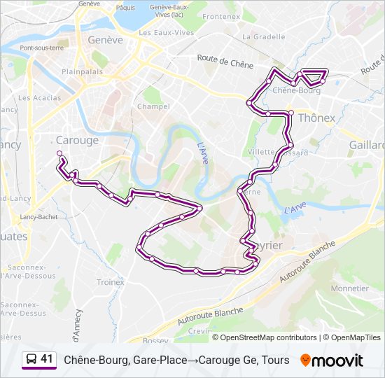 41 Bus Line Map