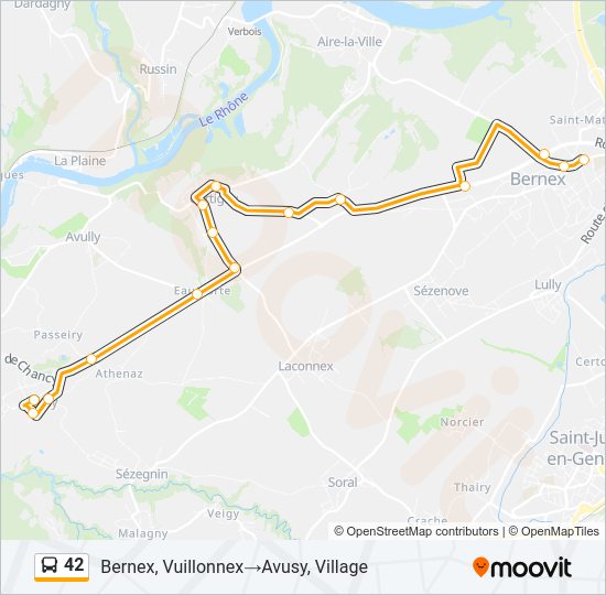42 Bus Line Map
