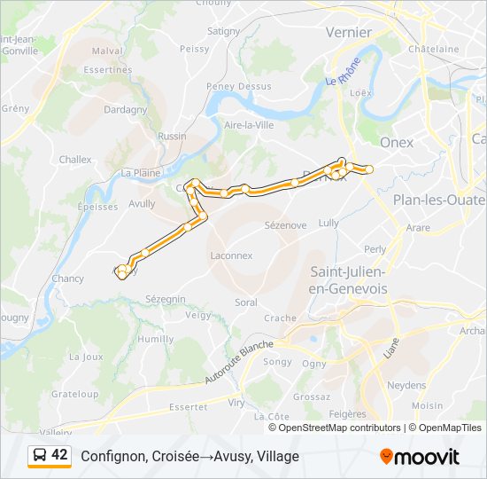 42 Bus Line Map