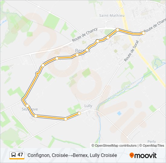47 Bus Line Map