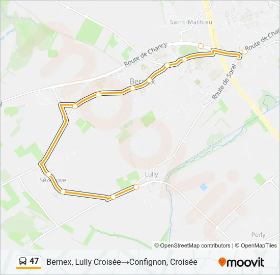 47 Bus Line Map