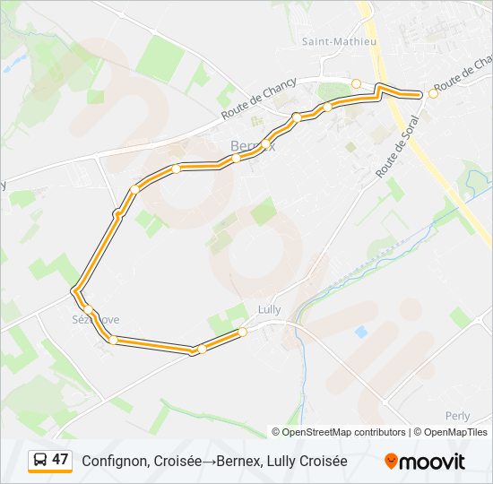 47 Bus Line Map