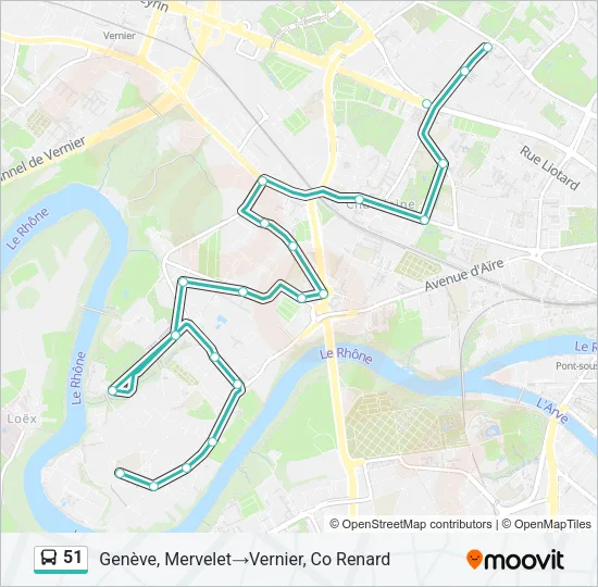 51 Bus Line Map