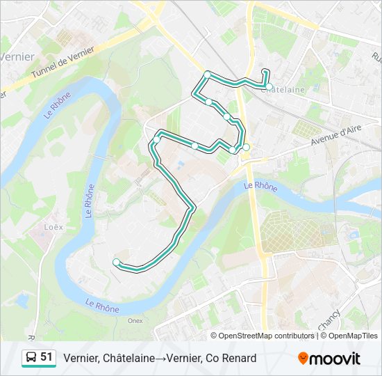 51 Bus Line Map